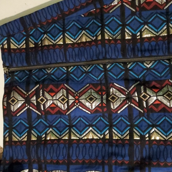 J. Crew women's 4 matalic colorful design full zip skirt - Picture 2 of 8